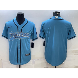 Nike Panthers Blank Blue Vapor Baseball Limited Men Jersey