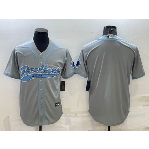 Nike Panthers Blank Grey Vapor Baseball Limited Men Jersey