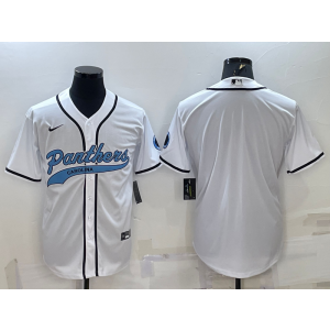 Nike Panthers Blank White Vapor Baseball Limited Men Jersey