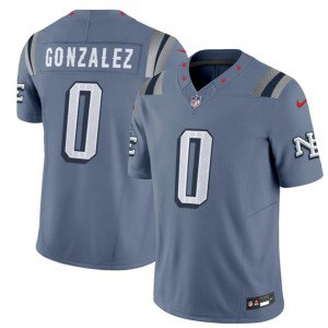 Nike Patriots 0 Christian Gonzalez 2025 Rivalries F.U.S.E. Vapor Limited Men Jersey