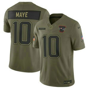 Nike Patriots 10 Drake Maye Olive 2025 Salute to Service F.U.S.E. Vapor Limited Men Jersey Nike Patriots 10 Drake Maye Olive 2025 Salute to Service F.U.S.E. Vapor Limited Men Jersey