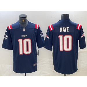 Nike Patriots 10 Maye Blue Vapor Untouchable Limited Men Jersey