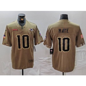 Nike Patriots 10 Maye Olive Salute To Service Limited Men Jersey Nike Patriots 10 Maye Olive Salute To Service Limited Men Jersey