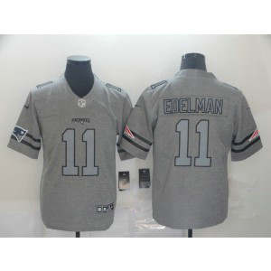 Nike Patriots 11 Julian Edelman 2019 Gray Gridiron Gray Vapor Untouchable Limited Men Jersey