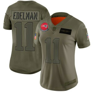 Nike Patriots 11 Julian Edelman 2019 Olive Salute To Service Limited Women Jersey(Run Small) Nike Patriots 11 Julian Edelman 2019 Olive Salute To Service Limited Women Jersey(Run Small)