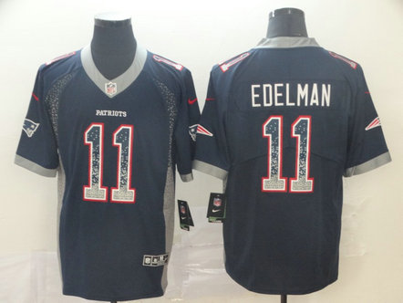 Nike Patriots 11 Julian Edelman Navy Drift Fashion Limited Jersey Nike Patriots 11 Julian Edelman Navy Drift Fashion Limited Jersey