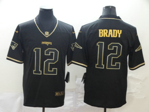 Nike Patriots 12 Tom Brady Black Gold Throwback Vapor Untouchable Limited Jersey Nike Patriots 12 Tom Brady Black Gold Throwback Vapor Untouchable Limited Jersey