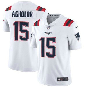 Nike Patriots 15 Nelson Agholor 2021 White Vapor Untouchable Limited Men Jersey