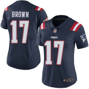 Nike Patriots 17 Antonio Brown Navy Color Rush Limited Women Jersey
