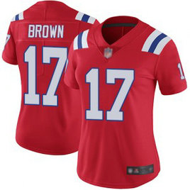 Nike Patriots 17 Antonio Brown Red Vapor Untouchable Limited Women Jersey