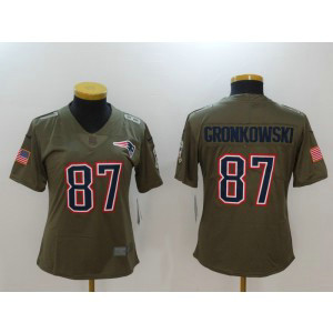 Nike Patriots 87 Rob Gronkowski Olive 2017 Salute To Service Limited Women Jersey Nike Patriots 87 Rob Gronkowski Olive 2017 Salute To Service Limited Women Jersey