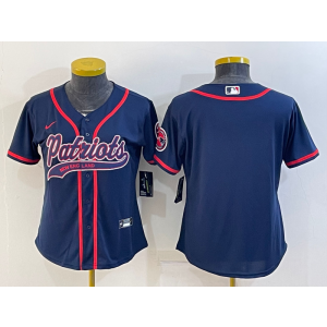 Nike Patriots Blank Blue Vapor Baseball Limited Women Jersey