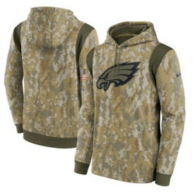 Nike Philadelphia Eagles Camo 2021 Salute To Service Therma Performance Pullover Hoodie