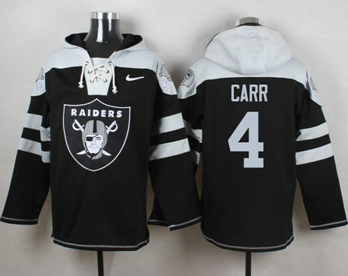 Nike Raiders #4 Derek Carr Black Player Pullover NFL Hoodie Nike Raiders #4 Derek Carr Black Player Pullover NFL Hoodie