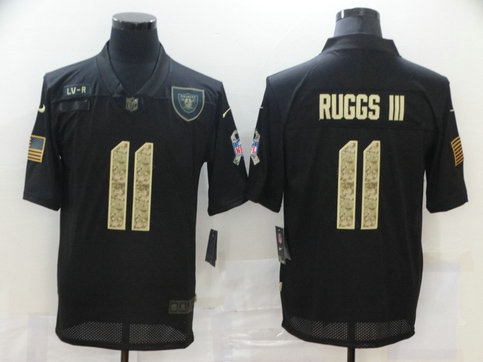 Nike Raiders 11 Henry Ruggs III Black Camo 2020 Salute To Service Limited Jersey