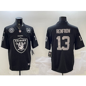 Nike Raiders 13 Hunter Renfrow Black Team Logo Vapor Limited Men Jersey