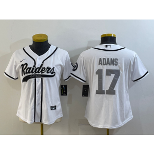 Nike Raiders 17 Davante Adams White Grey Vapor Baseball Limited Women Jersey