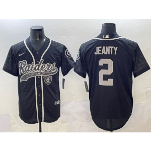 Nike Raiders 2 Ashton Jeanty Black Reflective Vapor Baseball Limited Men Jersey Nike Raiders 2 Ashton Jeanty Black Reflective Vapor Baseball Limited Men Jersey