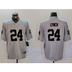 Nike Raiders 24 Marshawn Lynch Grey Vapor Limited Men Jersey Nike Raiders 24 Marshawn Lynch Grey Vapor Limited Men Jersey