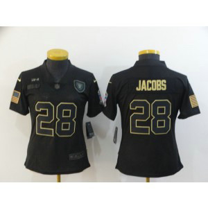 Nike Raiders 28 Josh Jacobs 2020 Black Salute To Service Limited Women Jersey Nike Raiders 28 Josh Jacobs 2020 Black Salute To Service Limited Women Jersey