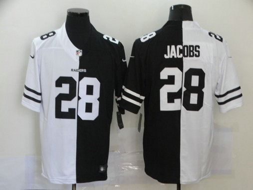 Nike Raiders 28 Josh Jacobs Black And White Split Vapor Untouchable Limited Jersey Nike Raiders 28 Josh Jacobs Black And White Split Vapor Untouchable Limited Jersey