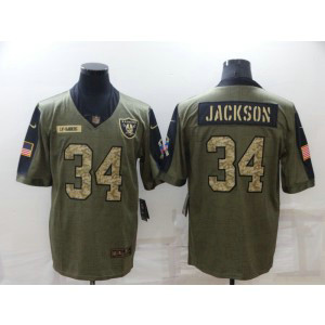 Nike Raiders 34 Bo Jackson 2021 Olive Camo Salute To Service Limited Men Jersey Nike Raiders 34 Bo Jackson 2021 Olive Camo Salute To Service Limited Men Jersey