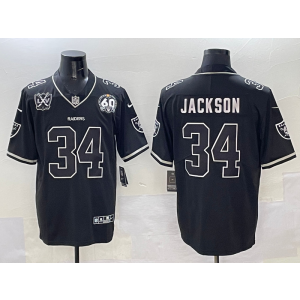 Nike Raiders 34 Jackson Black Shadow Vapor Limited Men Jersey