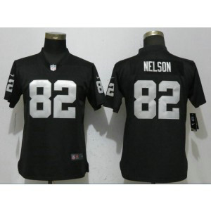 Nike Raiders 82 Jordy Nelson Black Vapor Untouchable Limited Women Jersey
