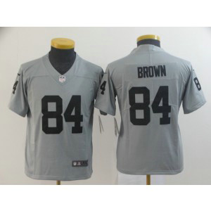 Nike Raiders 84 Antonio Brown Gray Inverted Legend Youth JERSEY