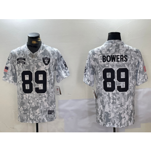 Nike Raiders 89 Bowers Arctic Camo 2024 F.U.S.E. Salute to Service Limited Men Jersey