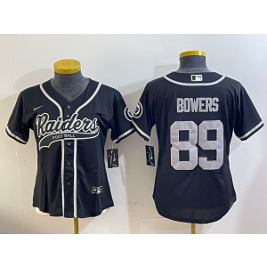 Nike Raiders 89 Bowers Black Vapor Baseball Limited Women Jersey