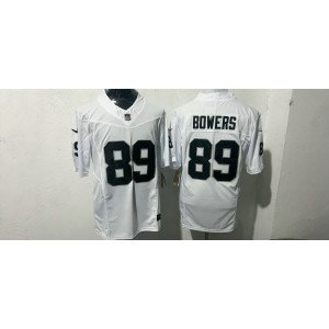Nike Raiders 89 Bowers White F.U.S.E. Vapor Limited Men Jersey