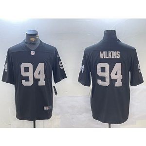 Nike Raiders 94 Wilkins Black Vapor Untouchable Limited Men Jersey Nike Raiders 94 Wilkins Black Vapor Untouchable Limited Men Jersey