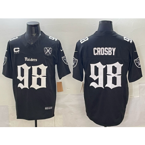 Nike Raiders 98 Crosby Black Black Gothic Vapor Limited Men Jersey with Patch