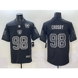 Nike Raiders 98 Crosby Black Reflective Vapor Limited Men Jersey with Patch Nike Raiders 98 Crosby Black Reflective Vapor Limited Men Jersey with Patch