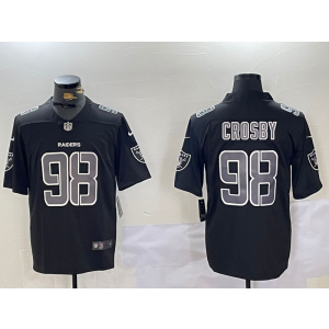 Nike Raiders 98 MAXX CROSBY Black Impact Vapor Limited Men Jersey