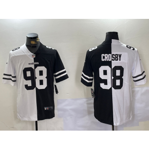 Nike Raiders 98 MAXX CROSBY Black White Split Vapor Limited Men Jersey