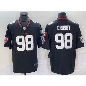 Nike Raiders 98 Maxx Crosby Black Mexico Vapor Limited Men Jersey Nike Raiders 98 Maxx Crosby Black Mexico Vapor Limited Men Jersey