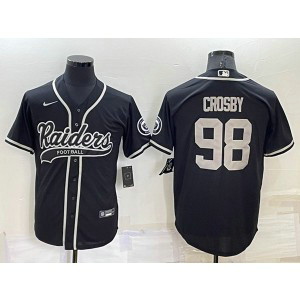 Nike Raiders 98 Maxx Crosby Black Vapor Baseball Limited Men Jerseys Nike Raiders 98 Maxx Crosby Black Vapor Baseball Limited Men Jerseys