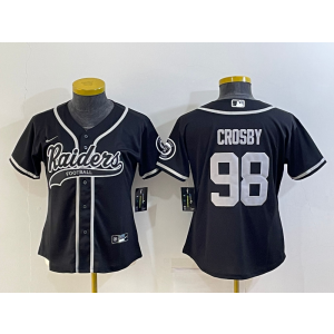 Nike Raiders 98 Maxx Crosby Black Vapor Baseball Limited Women Jersey