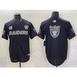 Nike Raiders Blank Black Baseball Vapor Limited Men Jersey with Patch Nike Raiders Blank Black Baseball Vapor Limited Men Jersey with Patch