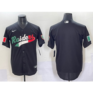 Nike Raiders Blank Black Mexico Vapor Limited Men Jersey