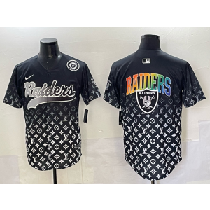 Nike Raiders Blank Black Rainbowl Baseball Vapor Limited Men Jersey 1 Nike Raiders Blank Black Rainbowl Baseball Vapor Limited Men Jersey 1