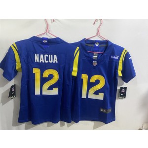 Nike Rams 12 Nacua Royal Vapor Limited Youth Jersey