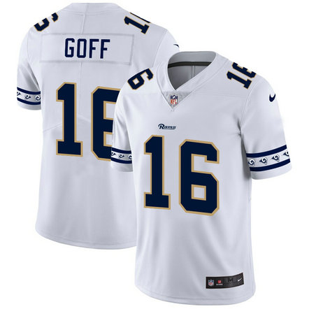 Nike Rams 16 Jared Goff White Team Logos Fashion Vapor Limited Jersey Nike Rams 16 Jared Goff White Team Logos Fashion Vapor Limited Jersey