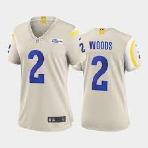 Nike Rams 2 Robert Woods Cream Vapor Untouchable Limited Women Jersey