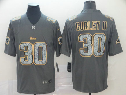 Nike Rams 30 Todd Gurley II Gray Camo Vapor Untouchable Limited Jersey