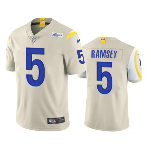 Nike Rams 5 Jalen Ramsey Bone Vapor Untouchable Limited Men Jersey Nike Rams 5 Jalen Ramsey Bone Vapor Untouchable Limited Men Jersey