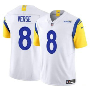 Nike Rams 8 Jared Verse White F.U.S.E. Vapor Limited Men Jersey