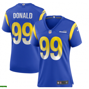 Nike Rams 99 Aaron Donald Blue Vapor Limited Women Jersey